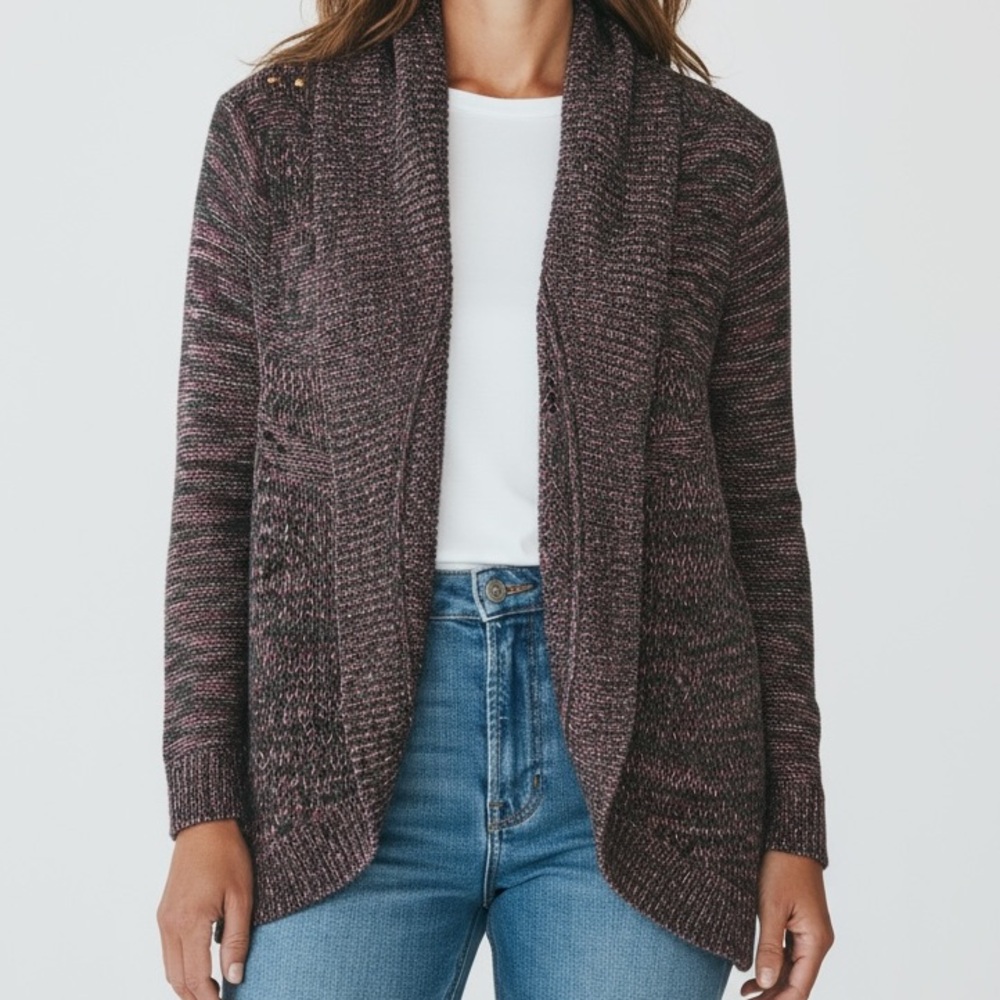 Torrid Women’s Marled Open Front Shawl Collar Knit Cardigan Size 1